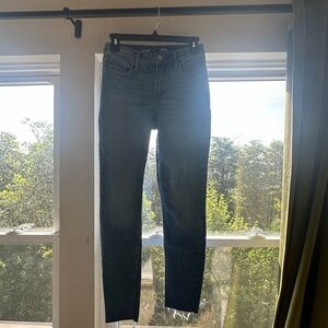 Old Navy Blue Rockstar Super Skinny Jeans with Tapered Legs- 0